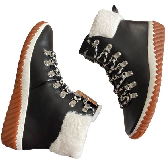 SKECHERS JAGGED POND - NO REGRETS Synthetic and leather outsole Black Size 9 - Picture 8 of 11